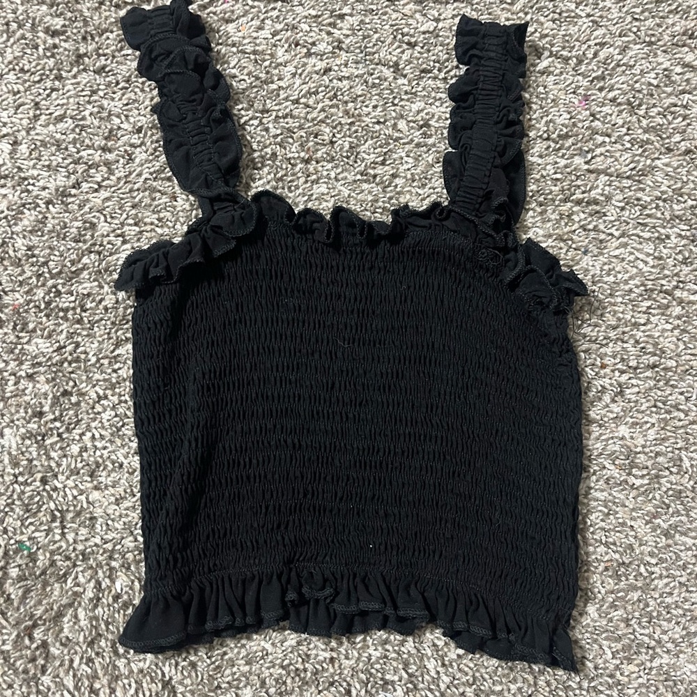 Black crop top from shein